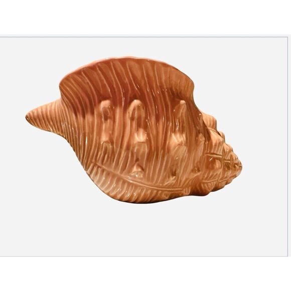 Vintage Seashell Conch Shell Planter Ceramic Mauve Pink Glaze Make in Japan - Picture 3 of 7